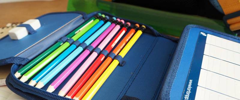 Mäppchen mit Buntstiften