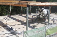 Der erste Beton fließt