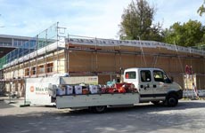 Die Fundamente werden gegossen